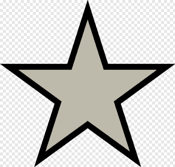 Пятиконечная звезда черно белая