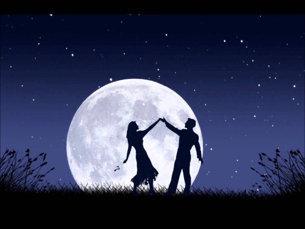 Космический фон с луной