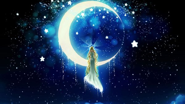 Ночное небо гуашью