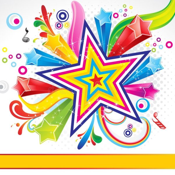 Фон для фестиваля творчества звезды