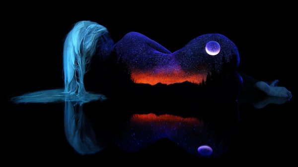 Украшение стен в космическом стиле