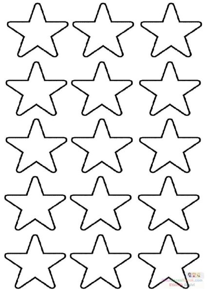 Звездочки для раскрашивания