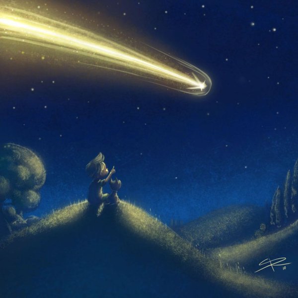 Падающая звезда иллюстрация