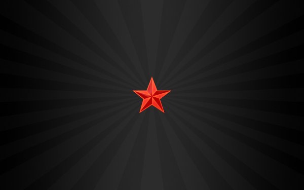 Красная звезда на черном фоне