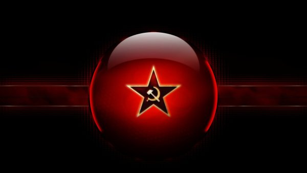 Красная звезда на черном фоне