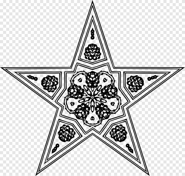 Пятиконечная звезда с орнаментом