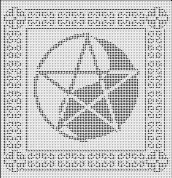 Снежинка крестиком простая