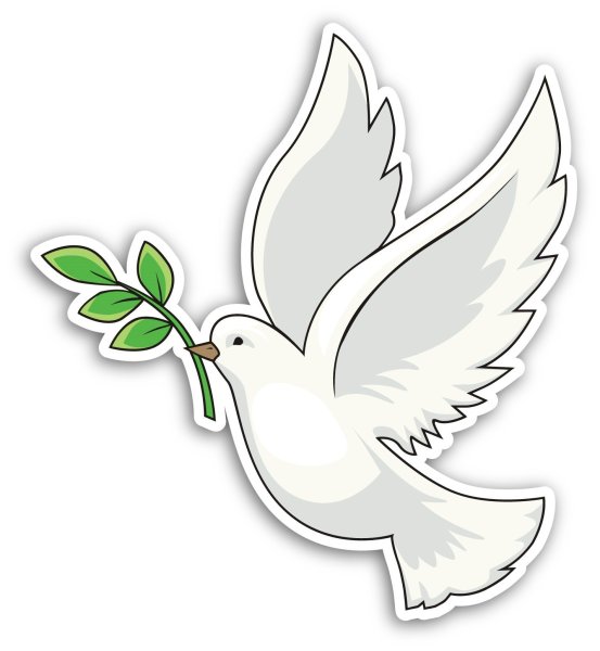 Голубь символ мира для вырезания