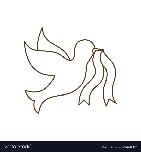 Два голубя с веточкой в клюве