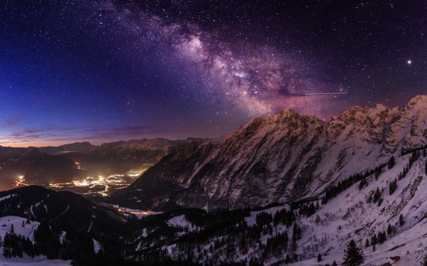 Горы ночь звезды