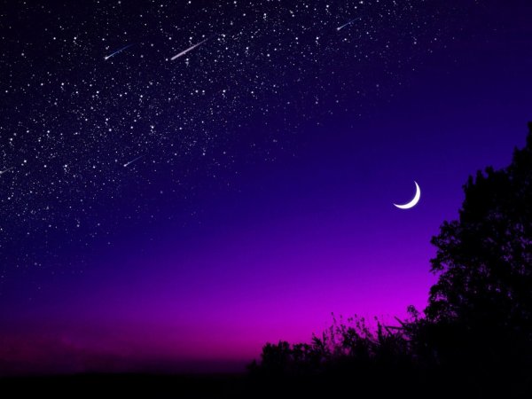 Ночное небо с луной