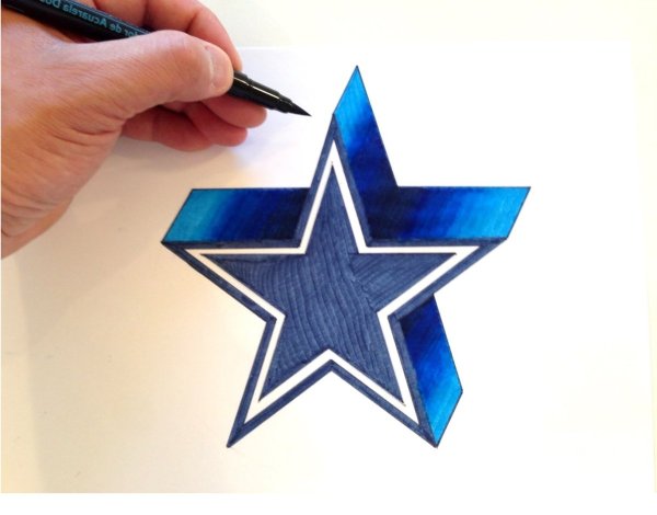 Серебряная пятиконечная звезда