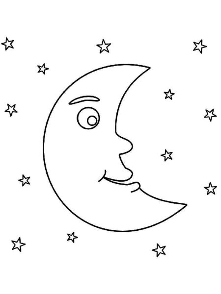 Трафарет полумесяц