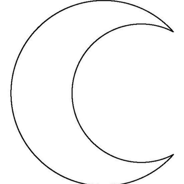 Трафарет полумесяц