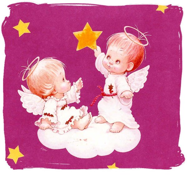 Рождественские открытки с куклами