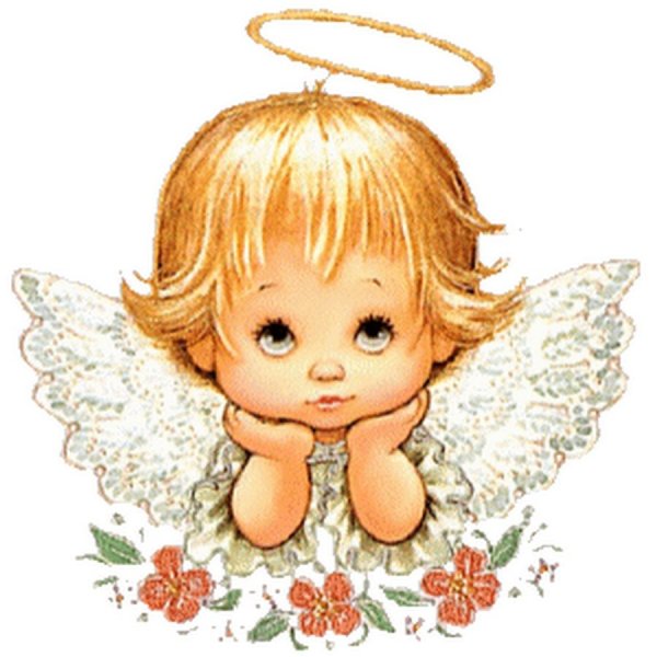 Раскраска новогодний Ангелочек