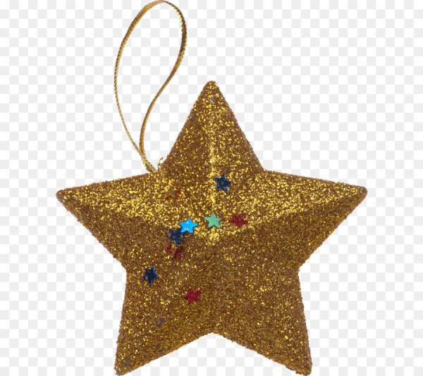 Новогодняя звезда на прозрачном фоне