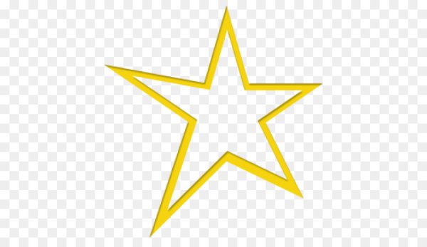 Звезда с желтым контуром