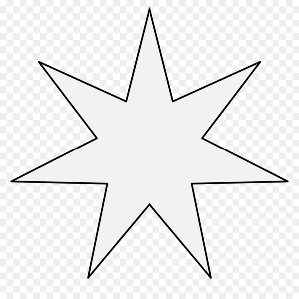 Семиконечная звезда контур