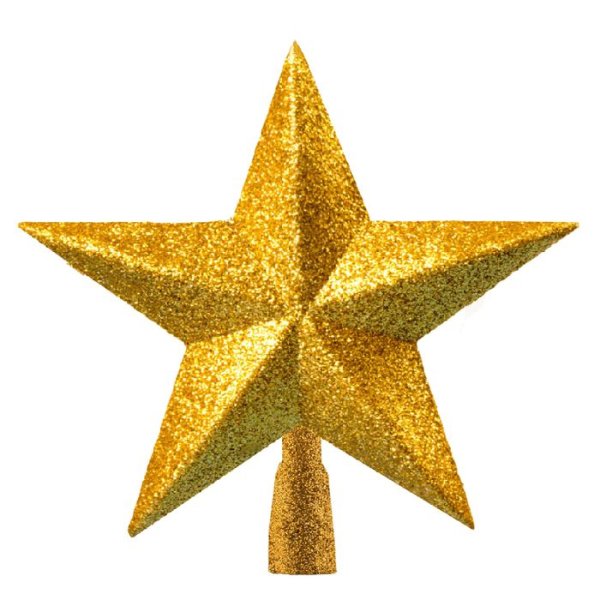 Верхушка елочная звезда 15*24см золото f19-198-2