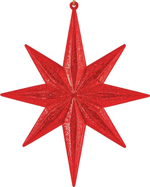 Фигура "звезда белая елочная" 16*16 см красный 5276532