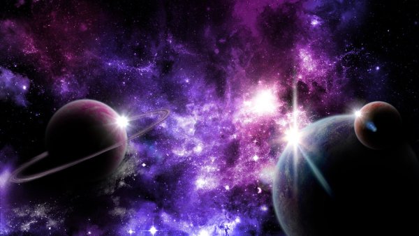 Гора Маттерхорн ночью Северное сияние