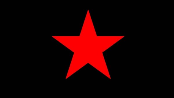 Красная звезда на черном фоне