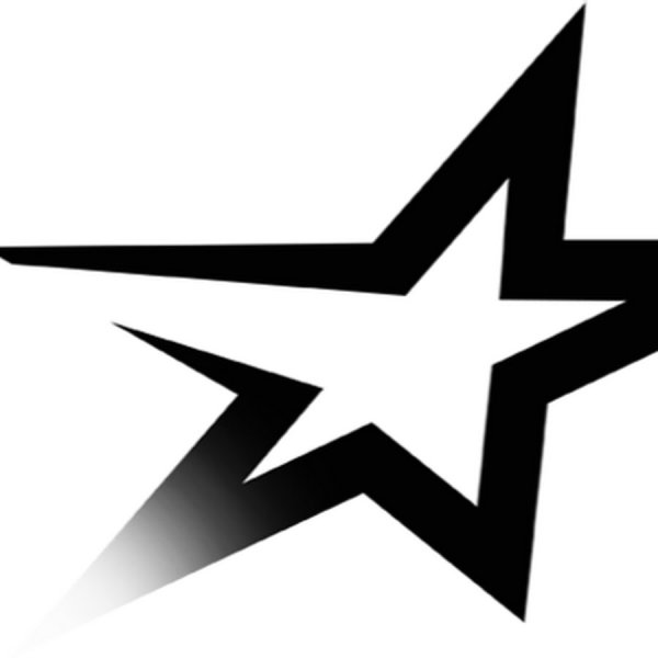 Четырехконечная звезда черная