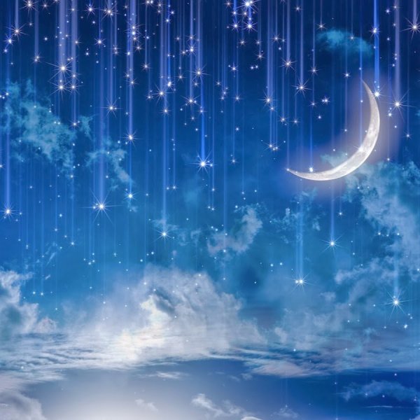 Голубое небо со звездами