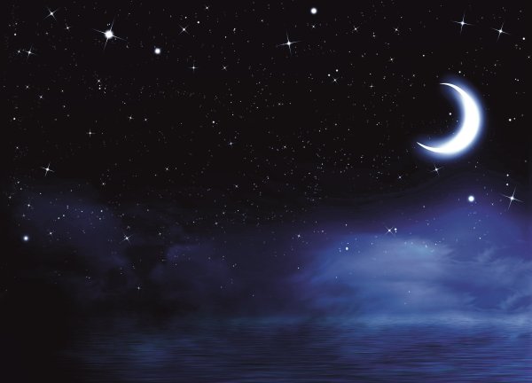 Ночь Луна звезды