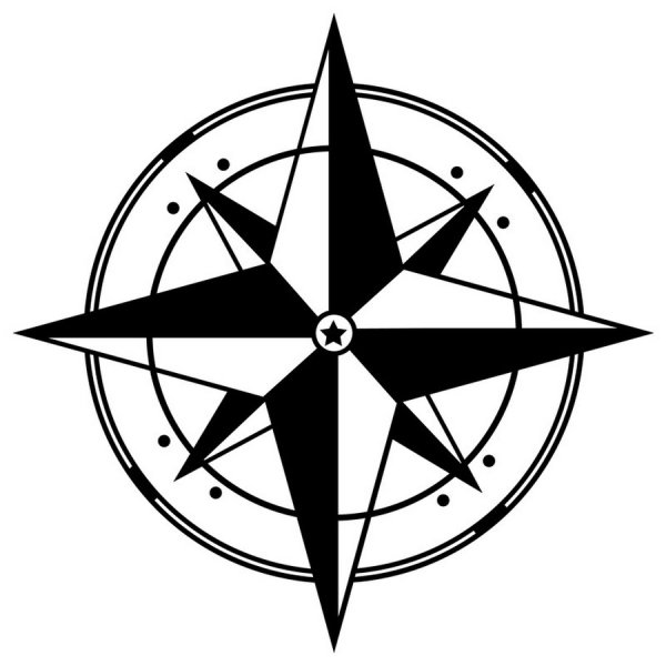 Термонаклейка роза ветров