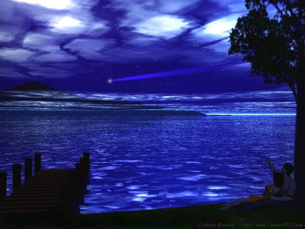 Спокойной ночи в синих тонах