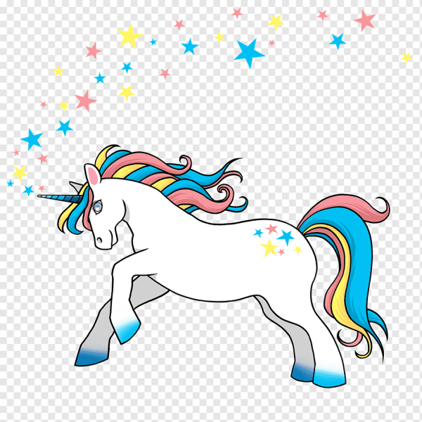 Единорожка на белом фоне