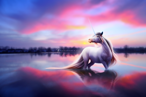 Единорог на закате