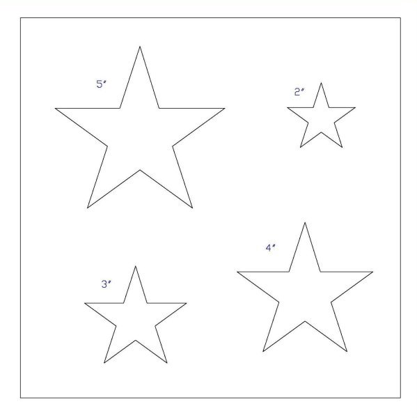 Трафарет для вырезания звезд