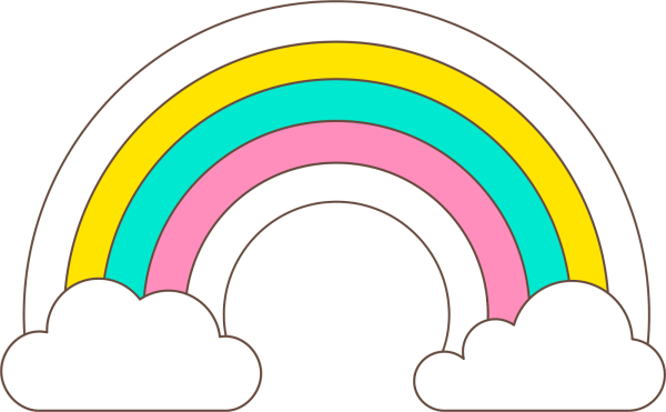 Радуга трафарет