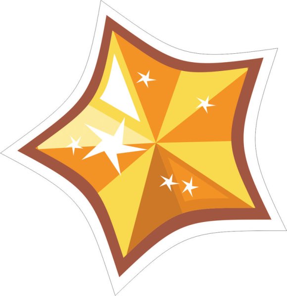 Новогодняя Звездочка наклейка