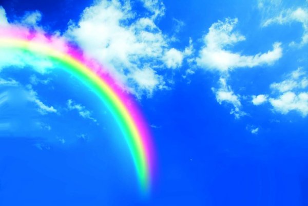 Радуга с облаками