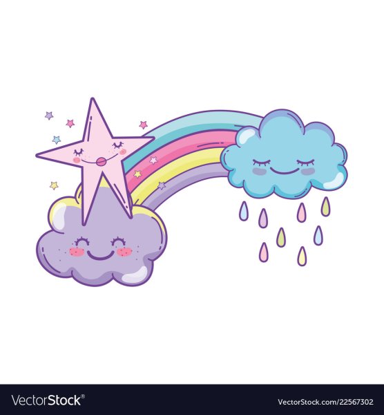 Облачко с радугой