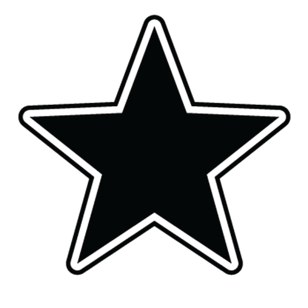 Стикер звезды черные
