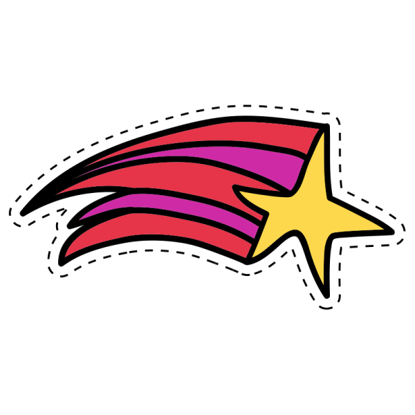 Падающая звезда наклейка