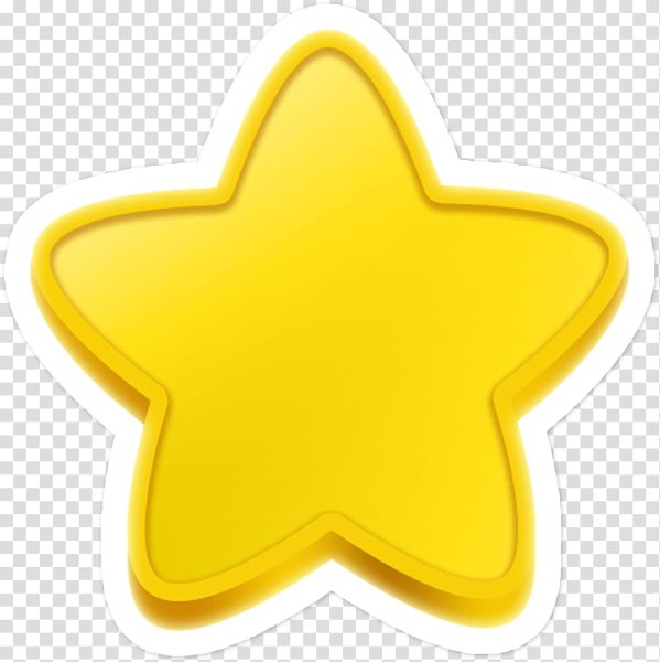 Желтая звезда стикер