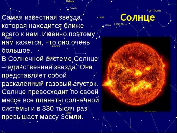 Солнце звезда солнечной системы