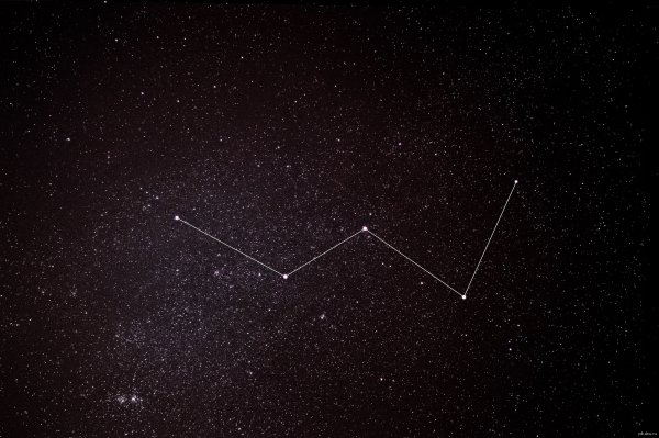 Созвездие Кассиопея на небе