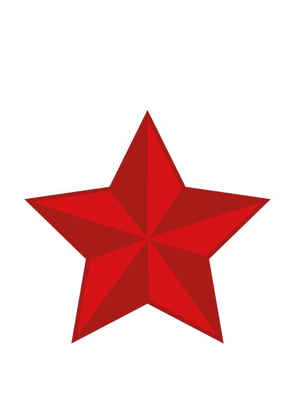 Трафарет звезды на 9 мая