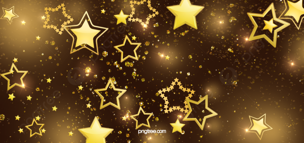 Черный фон с золотыми звездами