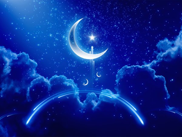 Полумесяц на небе Ислам