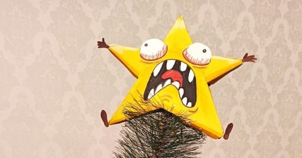 Прикольная звезда на елку