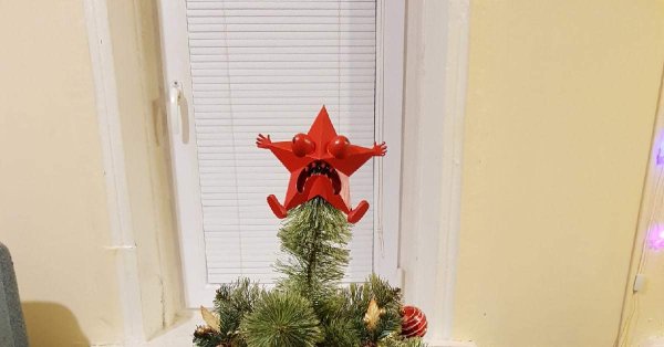 Верхушка для елки звезда 28см hv2801-200/45-2