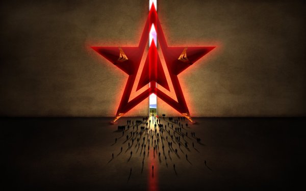 Красный фон со звездами